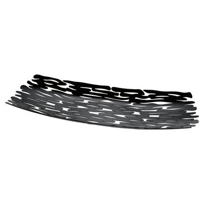 bark centrotavola in acciaio colorato con resina epossidica, nero